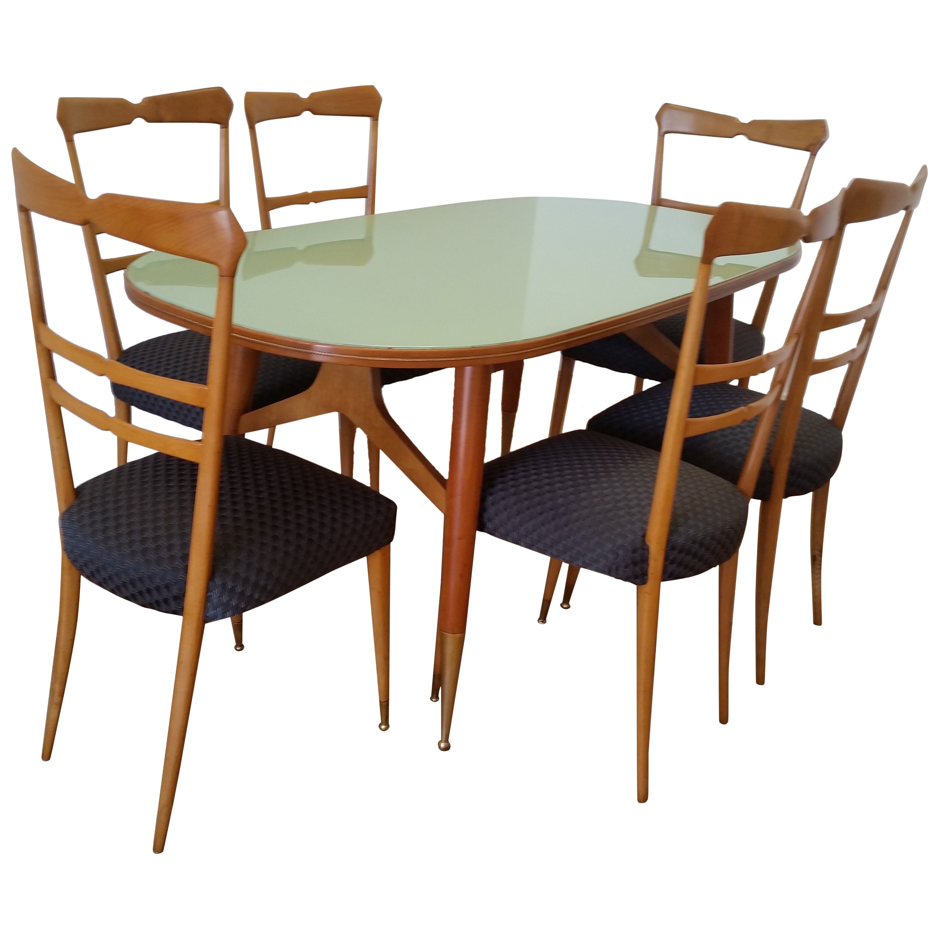 Ico and Luisa Parisi Dining Table and Six Chairs