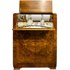 Art Deco Walnut Cocktail Cabinet