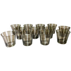Set of Twelve Cut Crystal Glasses Set of Twelve Cut Crystal Glasses