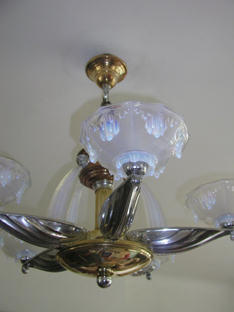 French Art Deco Chandelier For Sale