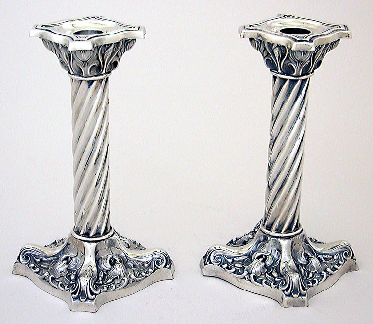 Sterling Silver Candlesticks by Wallace and Sons ca. 1905