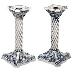 Antique Sterling Silver Candlesticks by Wallace and Sons ca. 1905