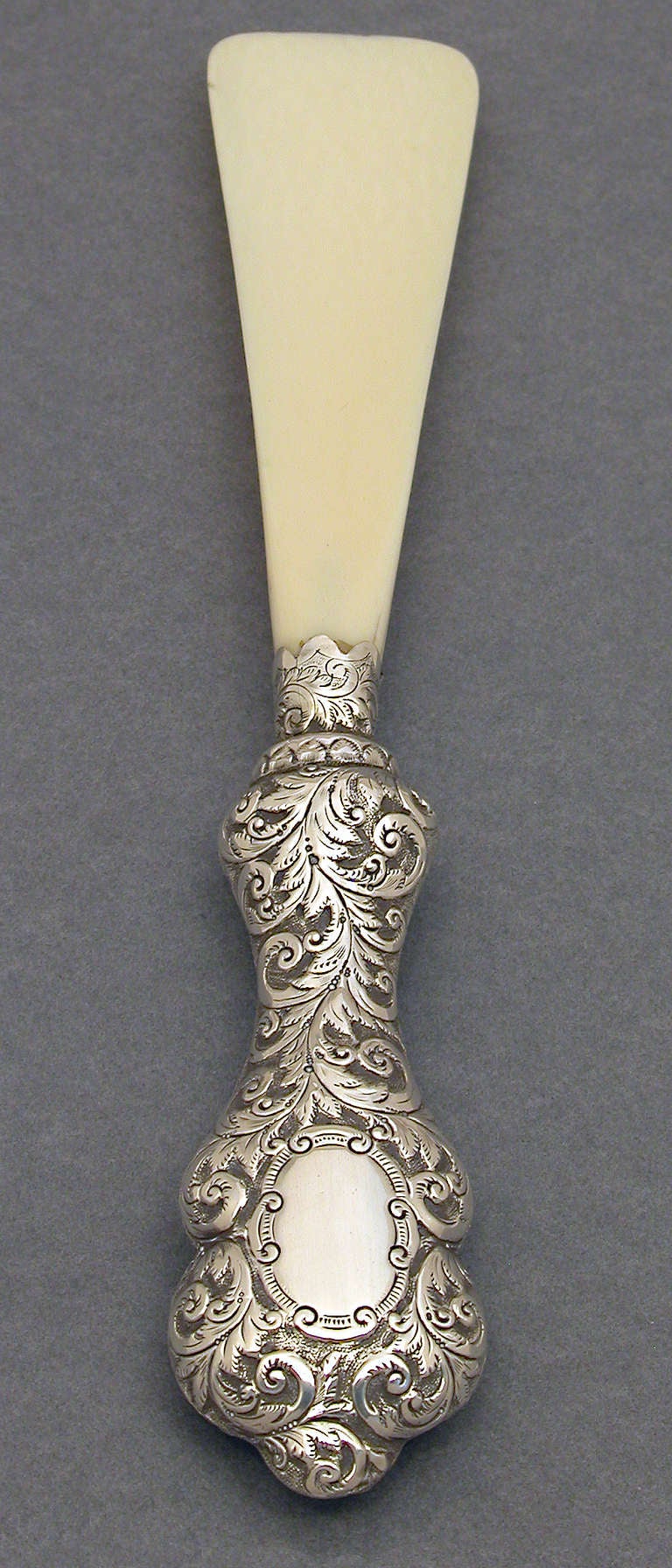 Victorian sterling and ivory shoehorn