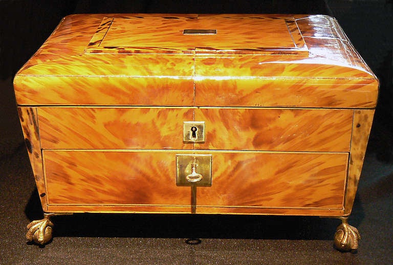 18th Century Large Georgian Tortoiseshell Box.