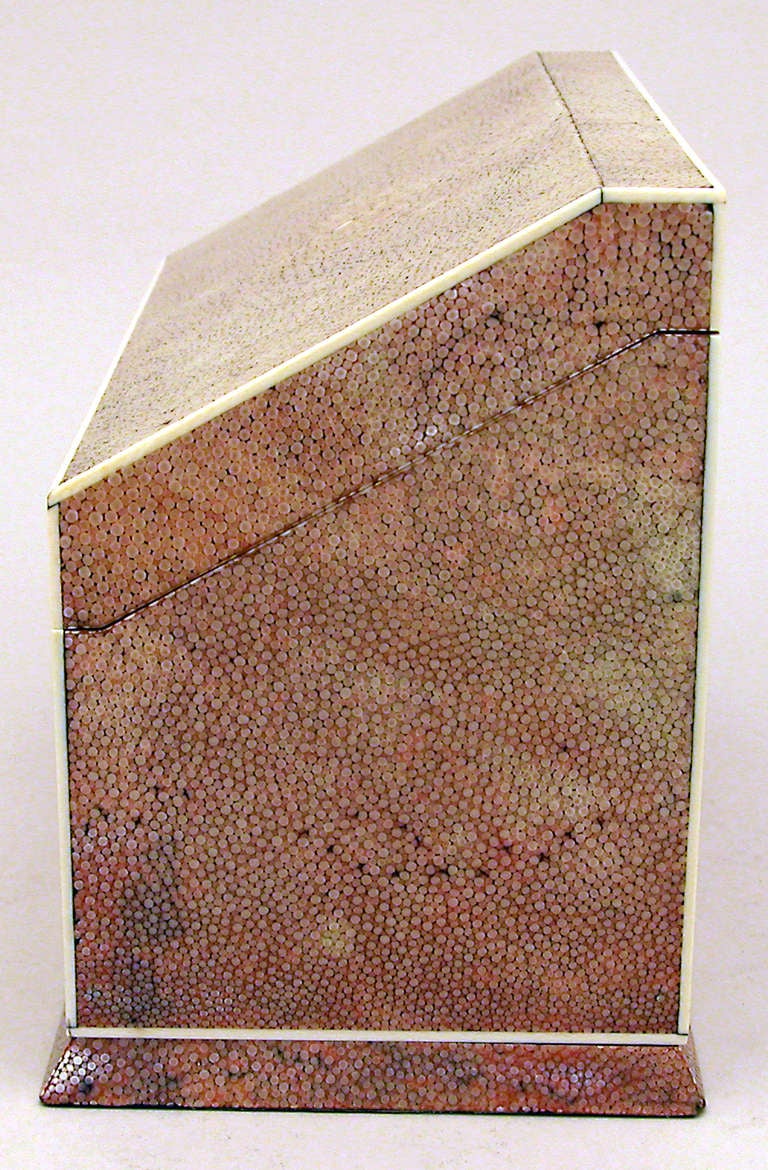 Shagreen Letter Box circa 1920 England For Sale 1