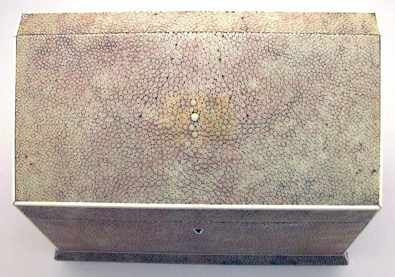 British Shagreen Letter Box circa 1920 England For Sale