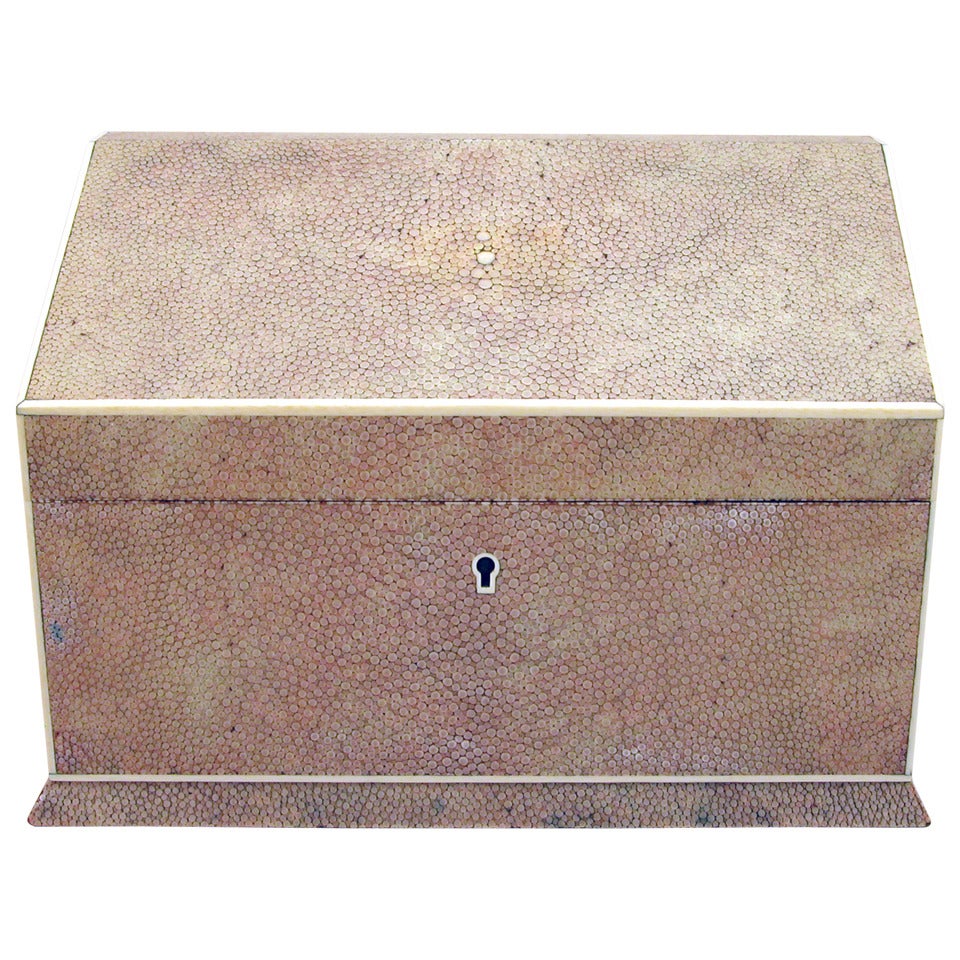 Shagreen Letter Box circa 1920 England For Sale
