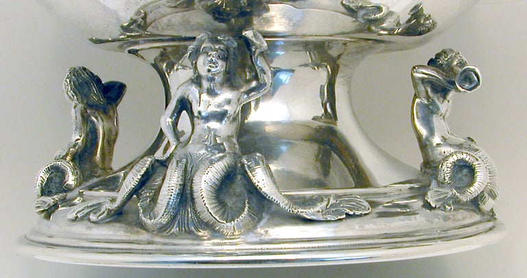 Baroque French, 950/1000 silver, pitcher by Émile Hugo, circa 1860. For Sale