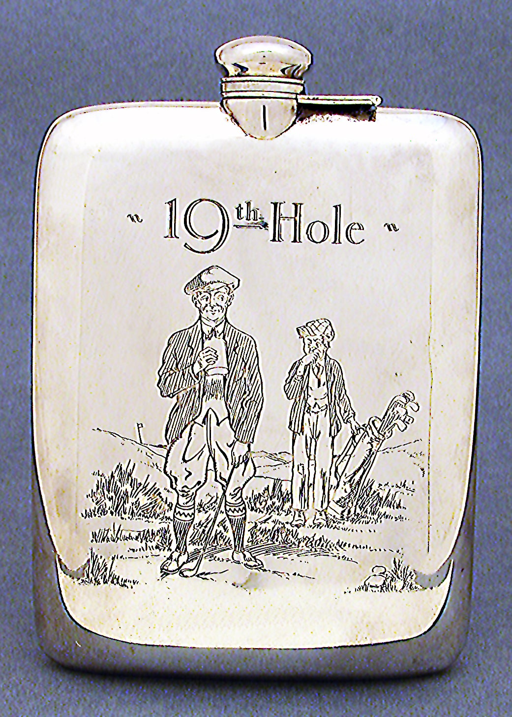 Sterling Silver Flask By Wm Kerr, Circa 1900 For Sale