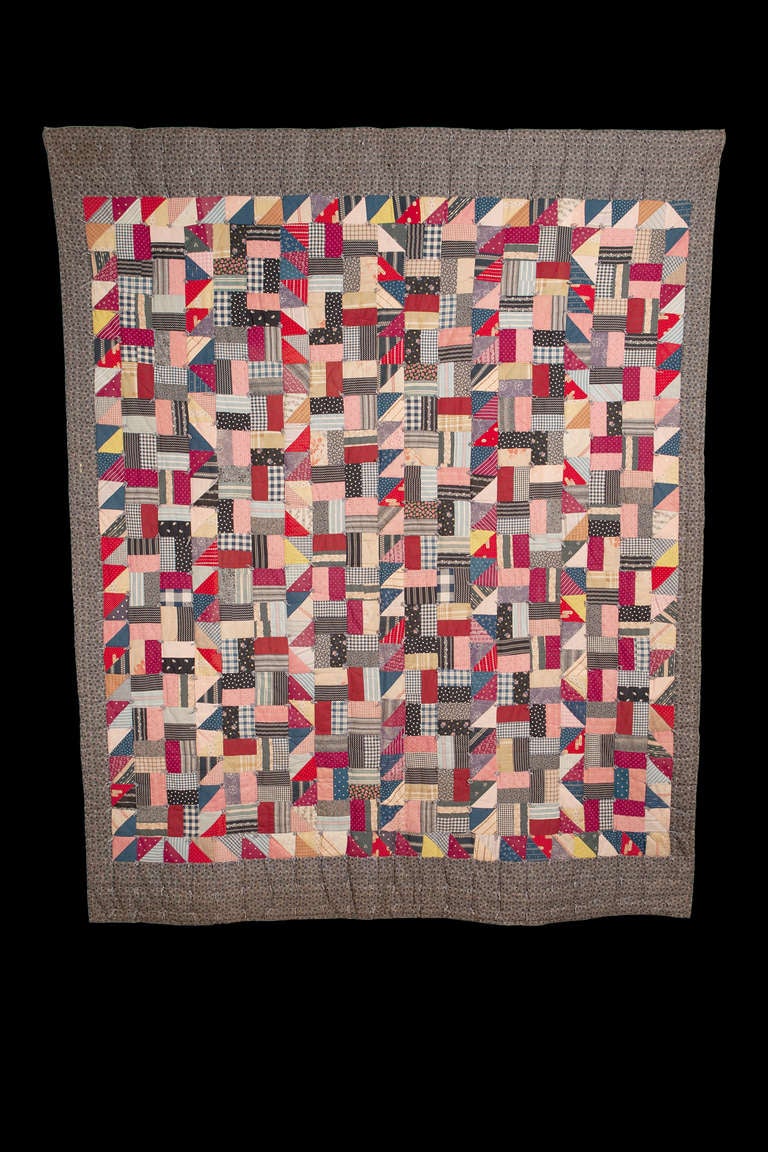Late 19th c. quilt. Circa 1875.
Excellent condition.