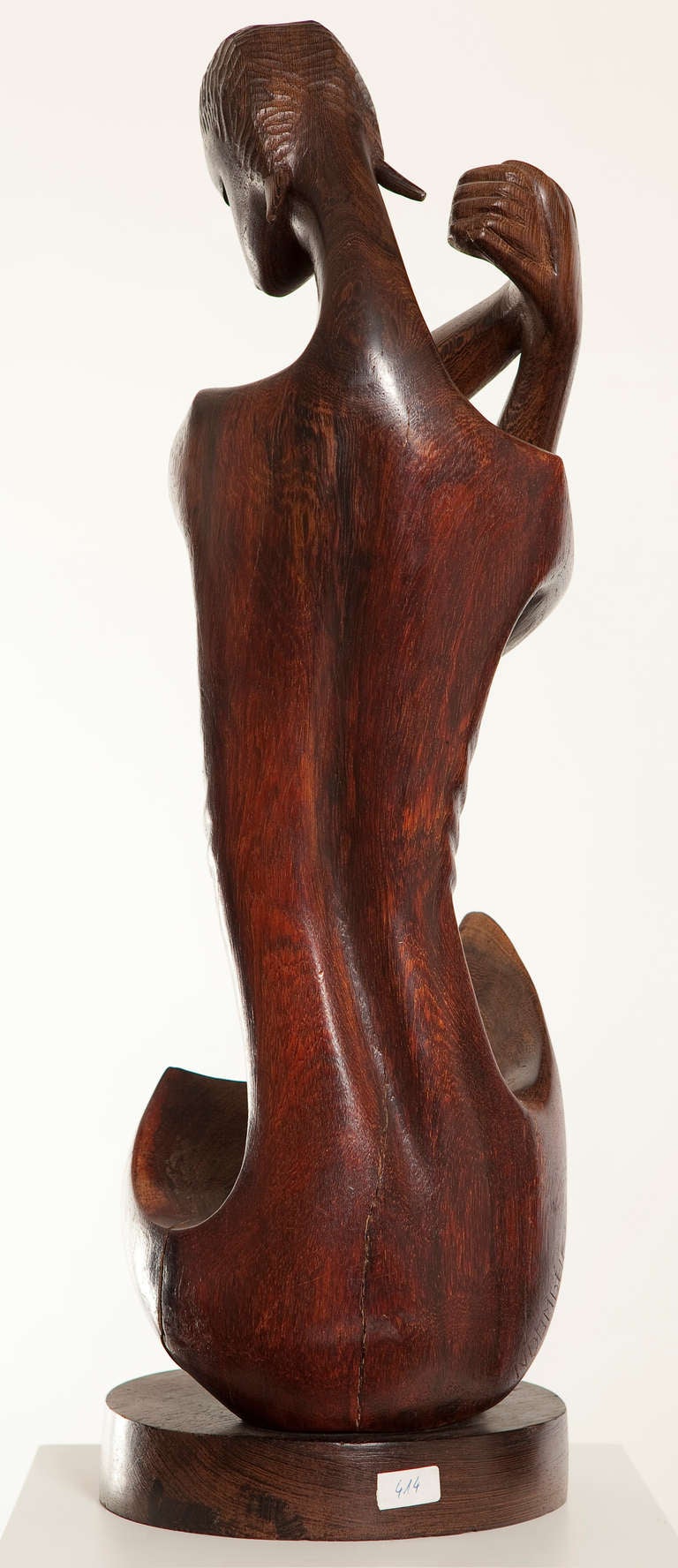 Wooden Sculpture by Congolese Artist Ndombele For Sale 1