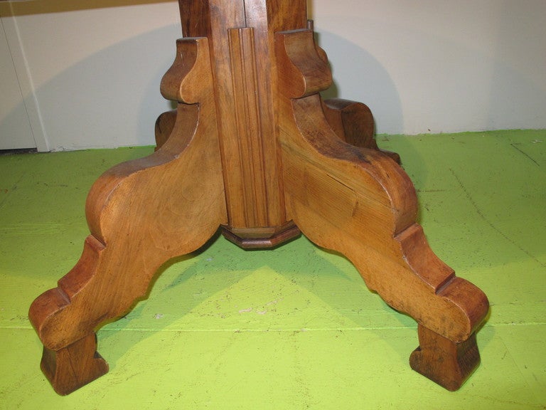 French Oval Pedestal Dining Table with 2 Large Finished Extension Leaves