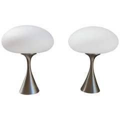 Pair of Laurel Mushroom Lamps designed by Bill Curry