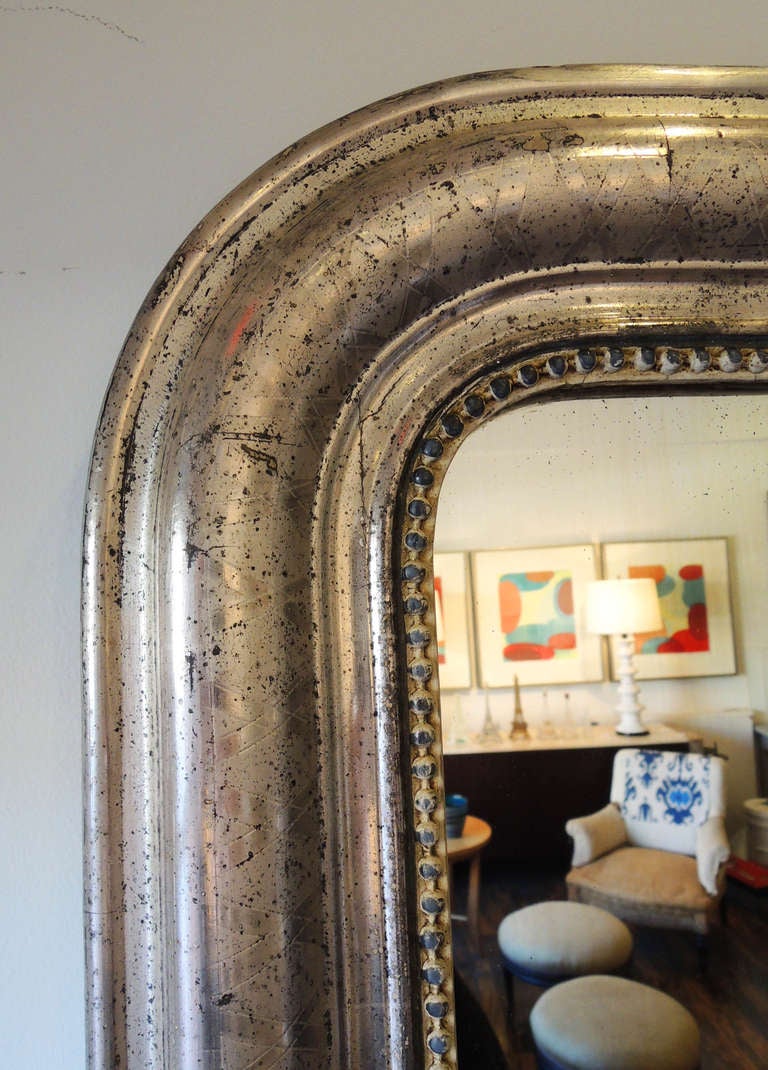 Louis Philippe Silver Leaf Mirror 1