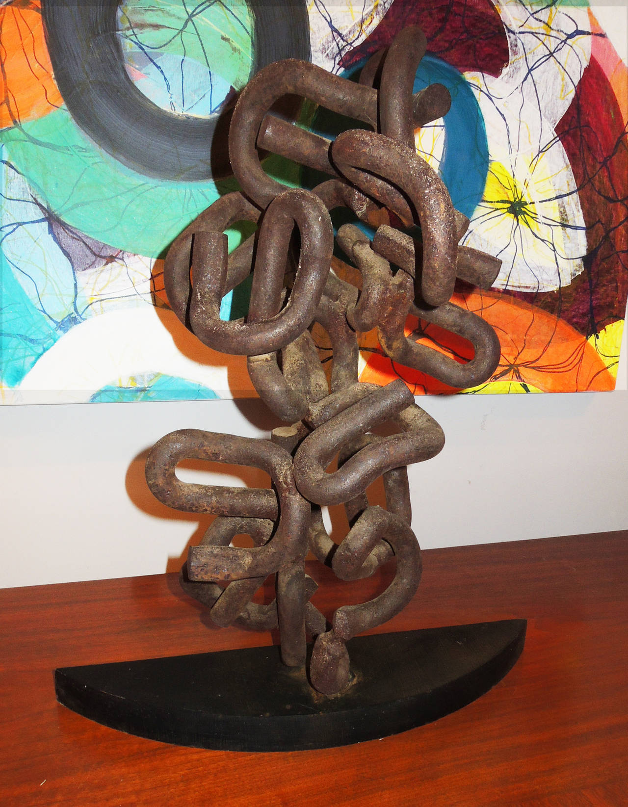 Abstract Metal Sculpture by Joe Seltzer For Sale 2