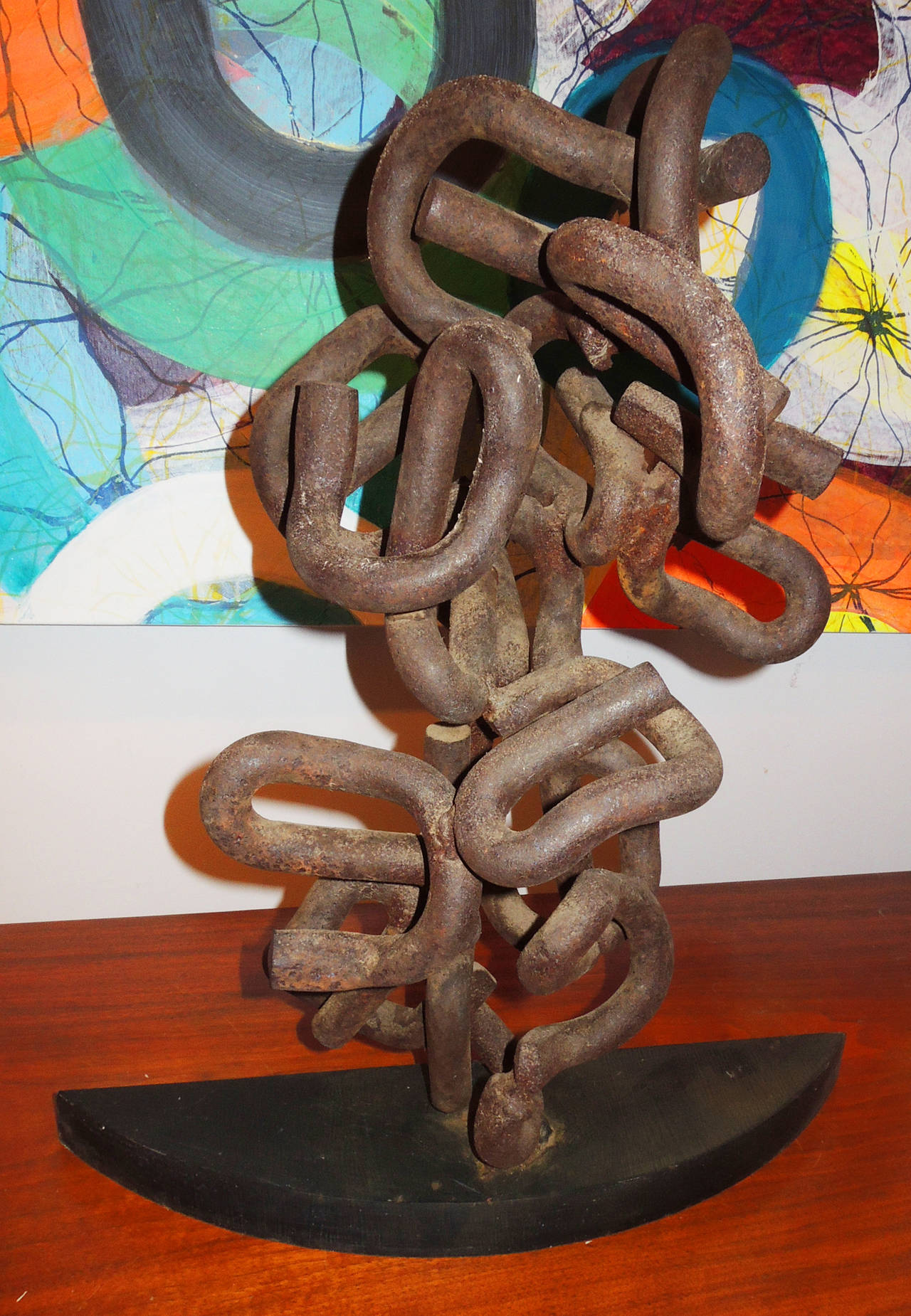 Abstract Metal Sculpture by Joe Seltzer For Sale 1