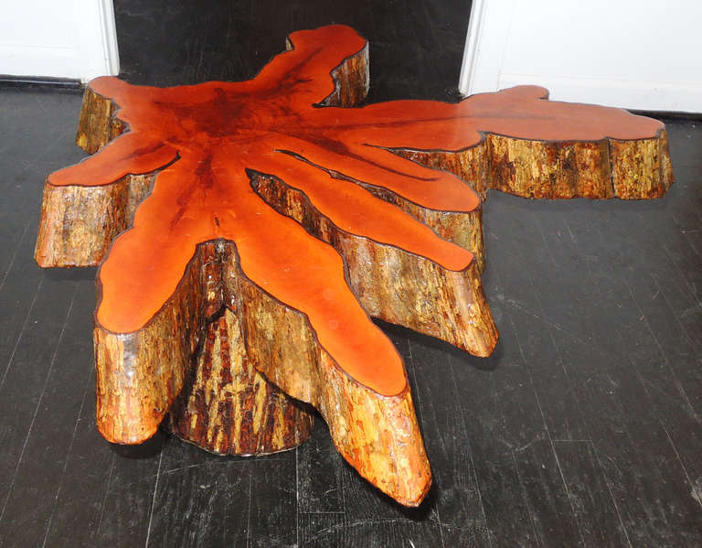 Tree Trunk Coffee Table In Good Condition In Washington, DC