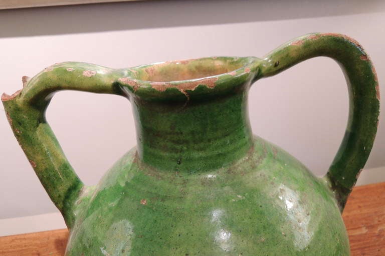 19th Century Green Anduze Vase