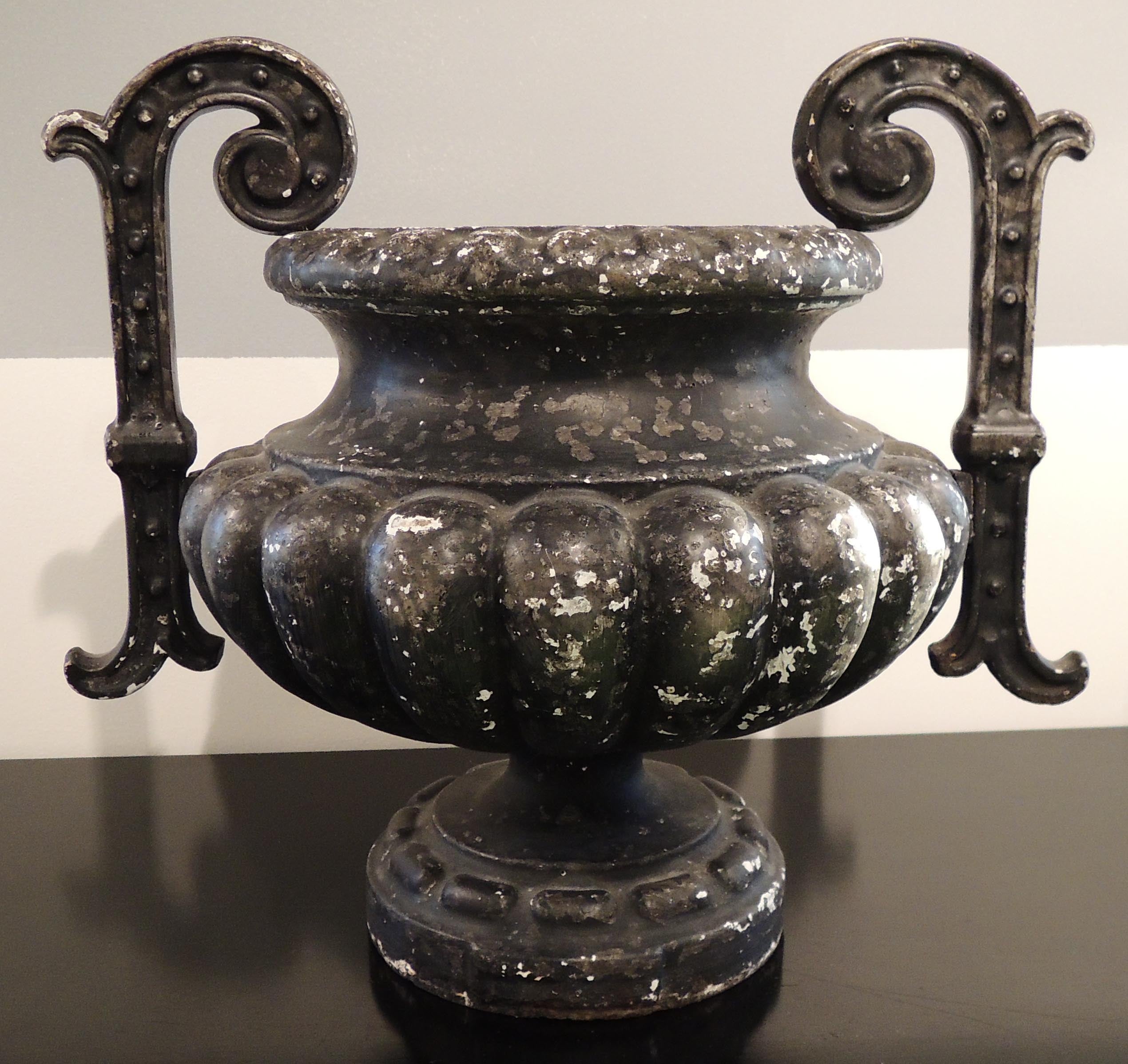 French Enameled Cast-iron Urn
