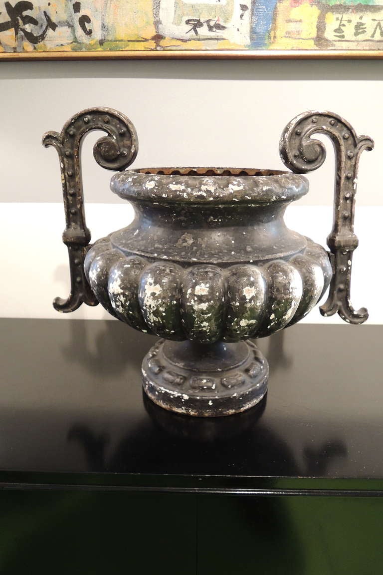 French Enameled Cast-iron Urn 1