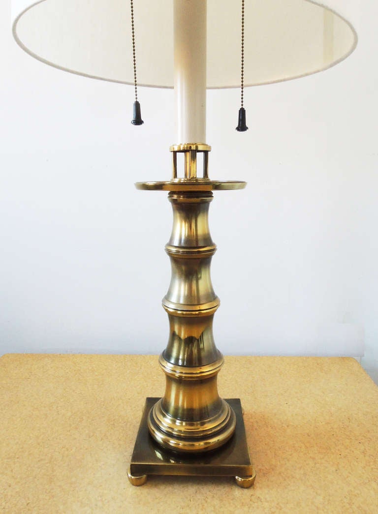 brass bamboo table lamp