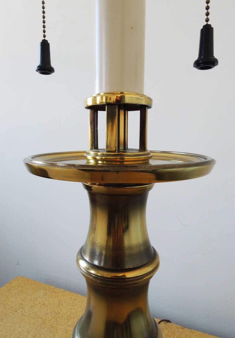 American Classic Brass Bamboo Stiffel Table Lamp For Sale