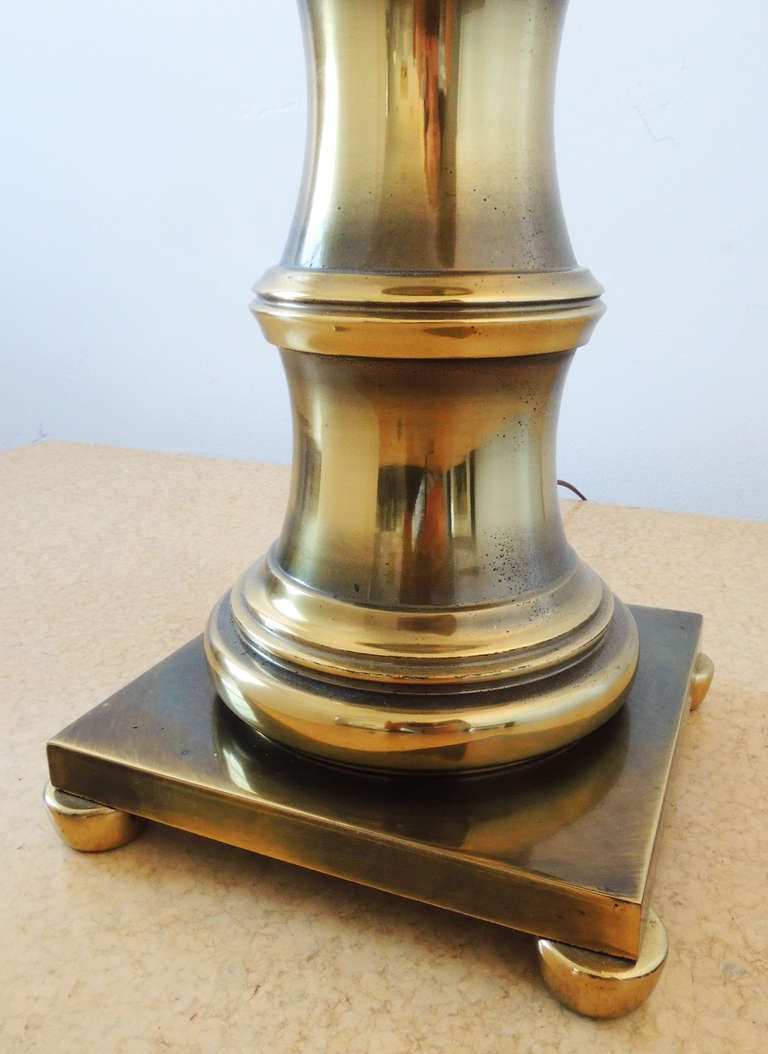 Classic Brass Bamboo Stiffel Table Lamp In Excellent Condition For Sale In Washington, DC