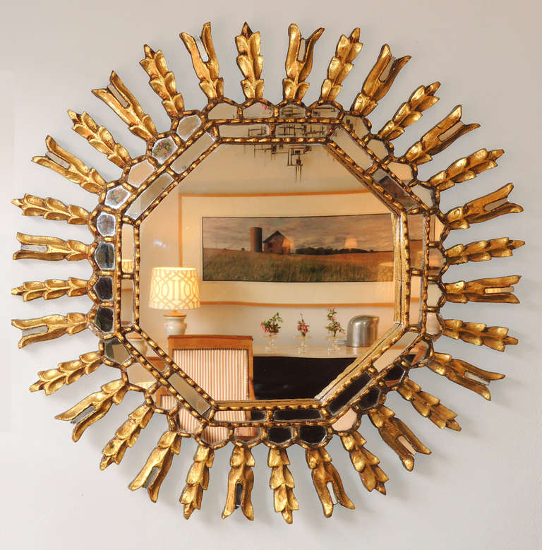 Giltwood Sunburst Mirror