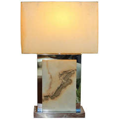 Jere Chrome and Marble Table Lamp 10