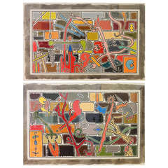 Pair of paintings by Tom Green