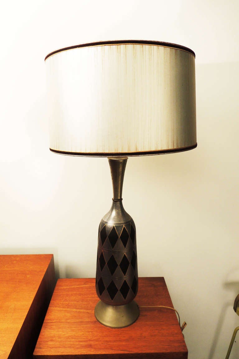 Harlequin Motif Table Lamp by James Mont For Sale at 1stDibs