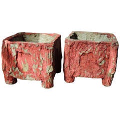 Faux Bois Pair of Jardinieres 12