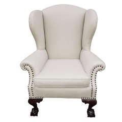 Chippendale Style Wing Chair 8