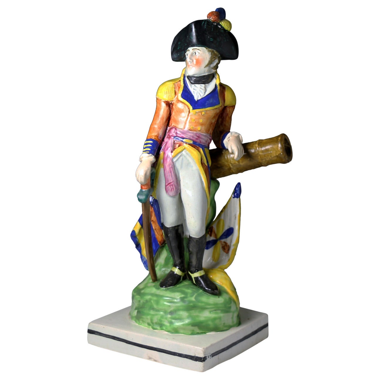 Antique Staffordshire Pottery Figure of Duke Wellington, Early 19th Century