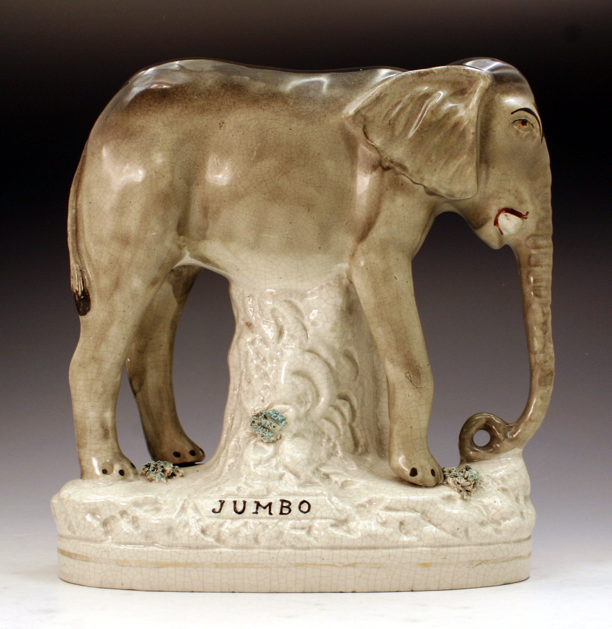 Staffordshire Pottery Figure Of Jumbo The Elephant