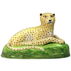 Staffordshire Pottery Figure Of A Leopard C1800