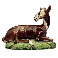 Ralph Wood Staffordshire pottery figure of a doe 18th century
