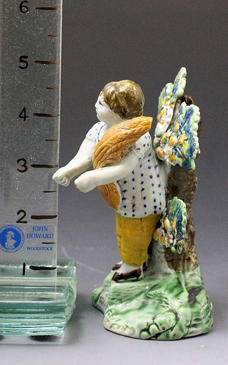 Early Staffordshire Pottery Figure with Bocage Titled Summer circa 1800 In Excellent Condition In Woodstock, OXFORDSHIRE