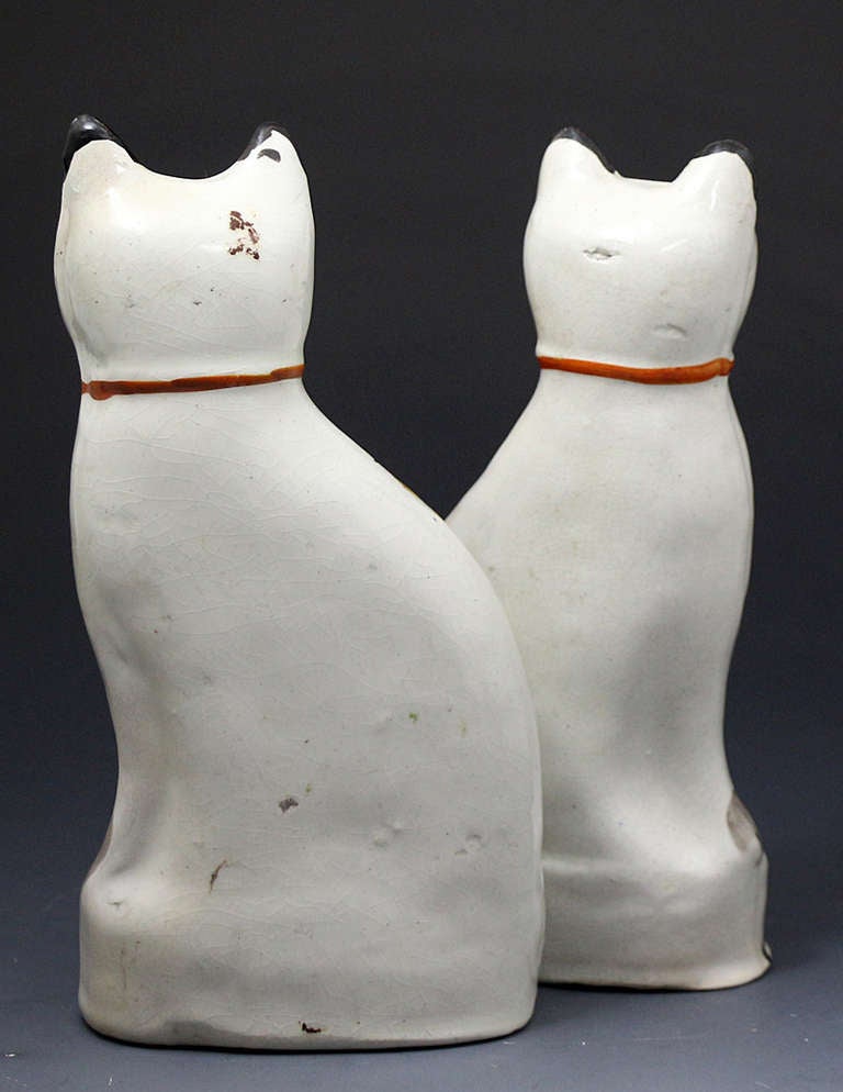 staffordshire pottery cats