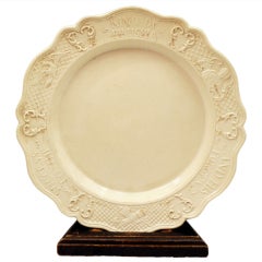 Staffordshire pottery Saltglaze plate King of Prussia commemorative. c1760