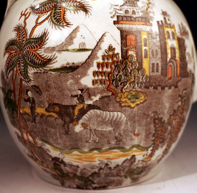 Salopian punch pot Swinton Pottery Rockingham Works Yorkshire  In Excellent Condition In Woodstock, OXFORDSHIRE