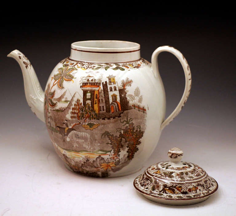 19th Century Salopian punch pot Swinton Pottery Rockingham Works Yorkshire 