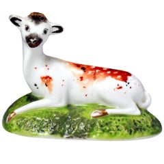Antique English porcelain figure of a doe at Lodge
