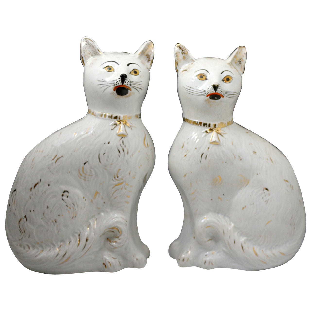 Pair of Late 19th Century Scottish Pottery Cats