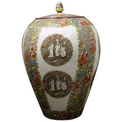 Antique Peace Accord at Amiens Covered Large Jar and Cover by Wedgewood and Co.