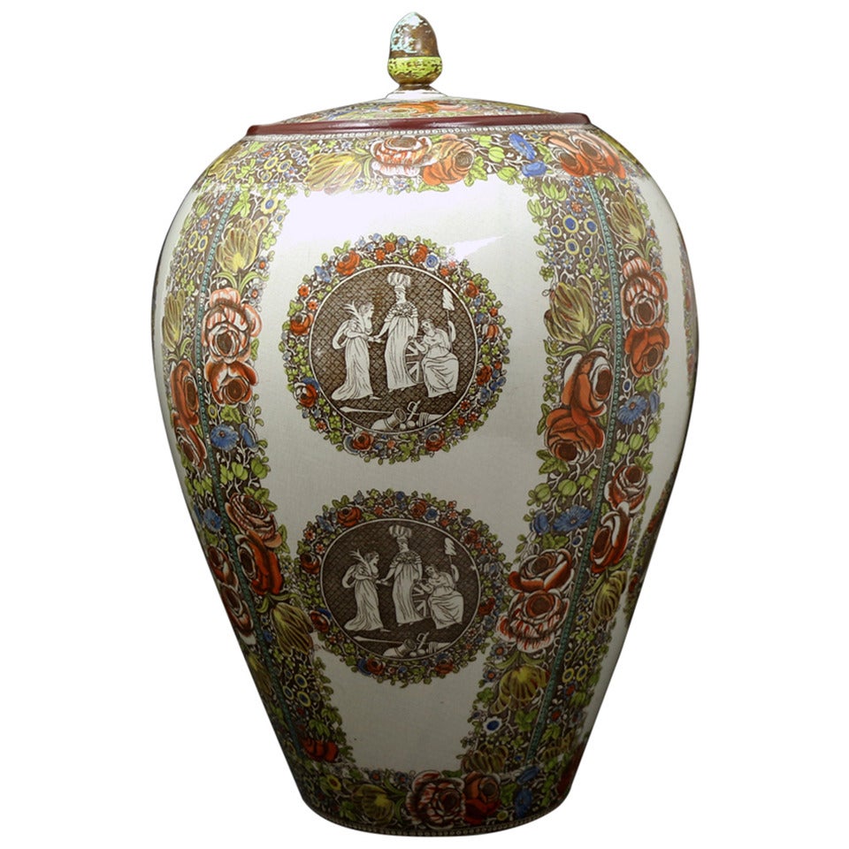 Peace Accord at Amiens Covered Large Jar and Cover by Wedgewood and Co.
