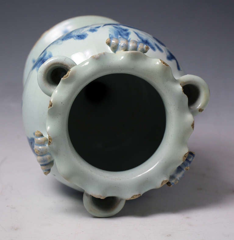 Antique English pottery Delft Flower vase 17th century 2