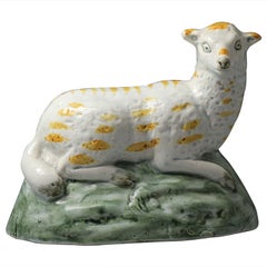 Antique Pottery Figure of a Ewe, Probably Yorkshire Pottery circa 1800