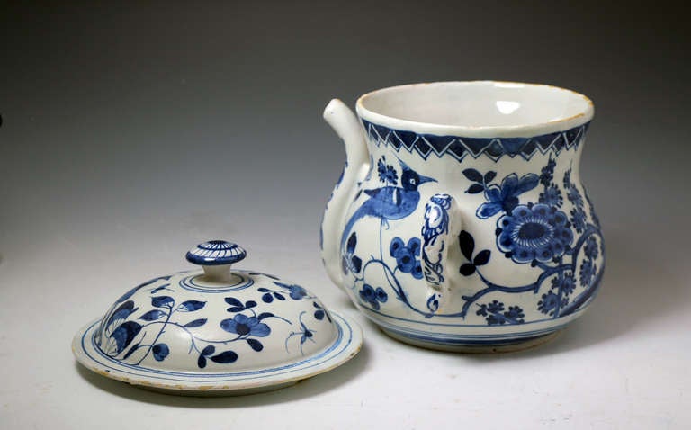 18th Century and Earlier Antique period English Delftware possett pot circa 1700
