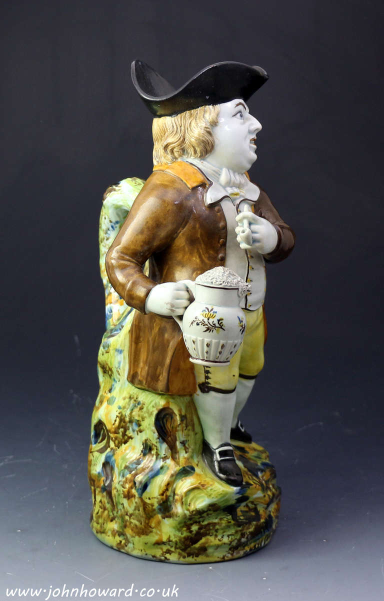 Antique Staffordshire Pottery Toby Jug, English, Early 19th Century In Good Condition In Woodstock, OXFORDSHIRE